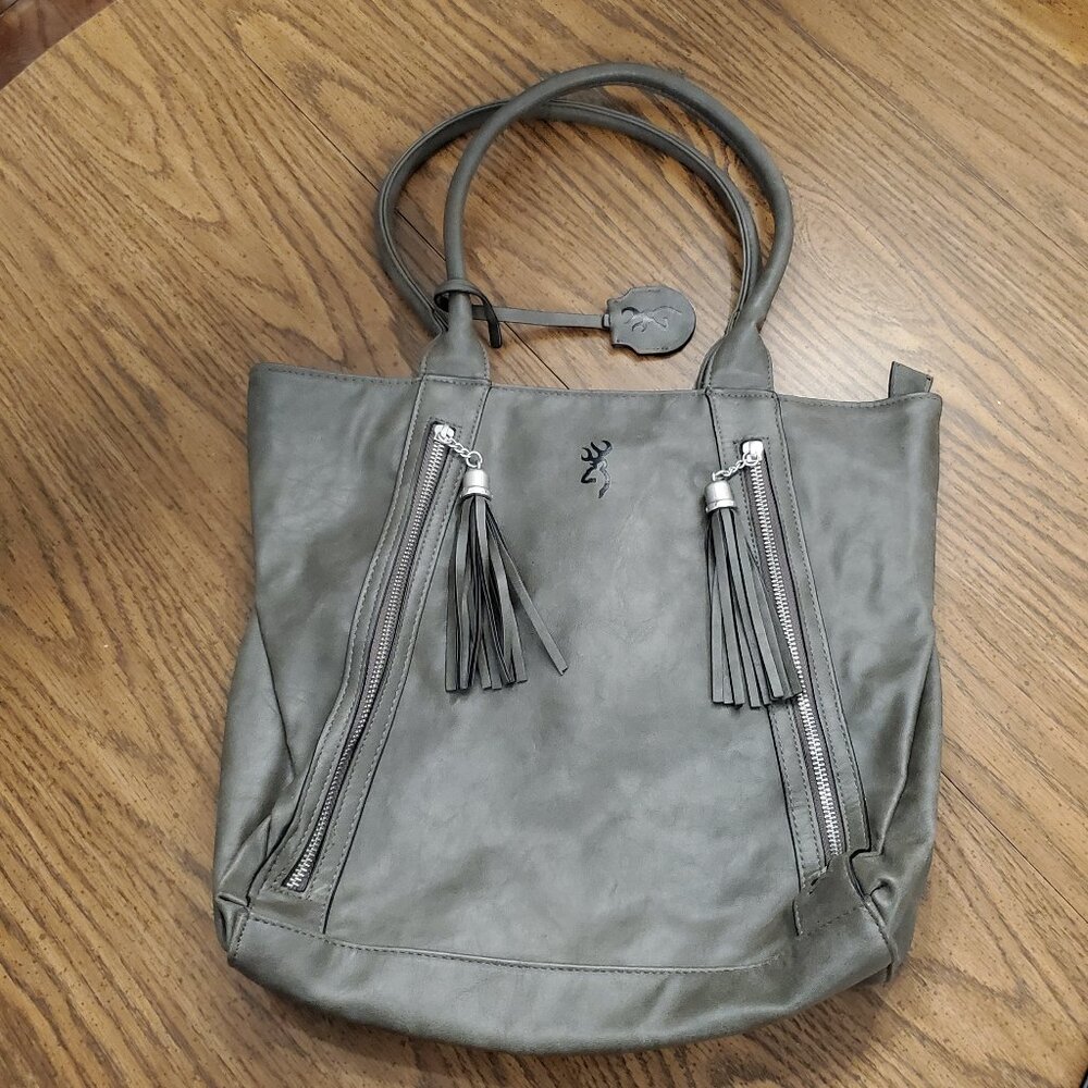 Browning Alexandria Concealed Carry Handbag - Charcoal- with keys!
